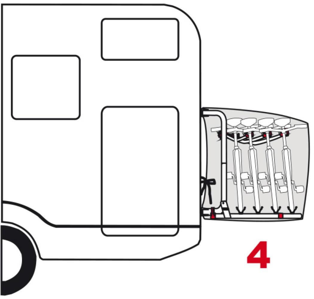Fiamma Bike Cover Premium S 4 Fietsen Achterwand