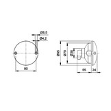 Jokon Knipperlicht 710 met Oranje Gloeilamp Rond Wit Jokon Knipperlicht 710 met Oranje Gloeilamp Rond Wit
