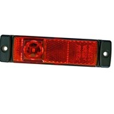 Hella Markering LED met Reflector Rechthoekig Opbouw Rood 5mtr Kabel