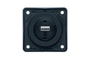Berker Contactdoos 1x USB Lader 12V Inbouw Zwart Mat