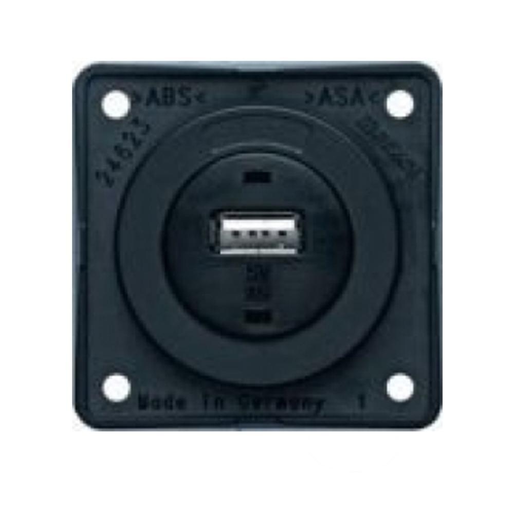 Berker Contactdoos 1x USB Lader 12V Inbouw Zwart Mat Berker Contactdoos 1x USB Lader 12V Inbouw Zwart Mat