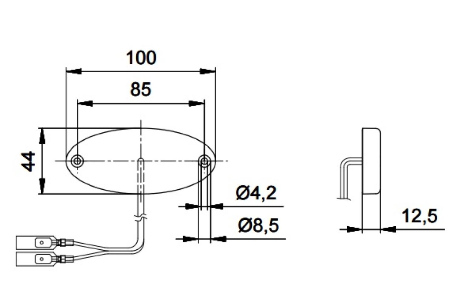 Jokon Markering LED S2012 Ovaal Opbouw Rood Jokon Markering LED S2012 Ovaal Opbouw Rood