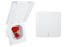 Gasinbouwdoos Vierkant met Gaskraan Wit Element Line