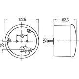 Hella Remlicht Rond Rood 12/24V Hella Remlicht Rond Rood 12/24V