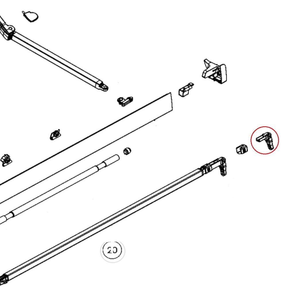 Dometic Eindstop Rechts PW1100 Dometic Eindstop Rechts PW1100
