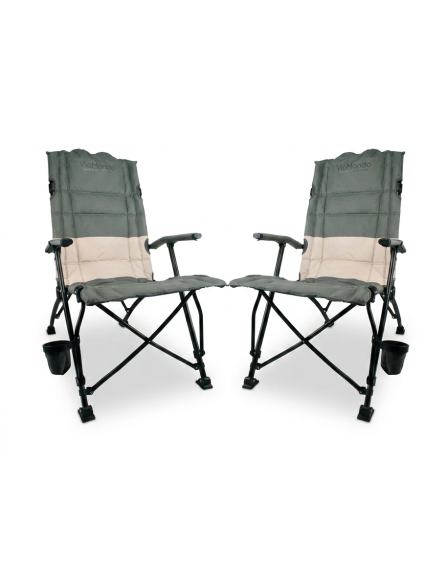 Set 2x ViaMondo Premium Vouwstoel Cremeverde Alto Set 2x ViaMondo Premium Vouwstoel Cremeverde Alto