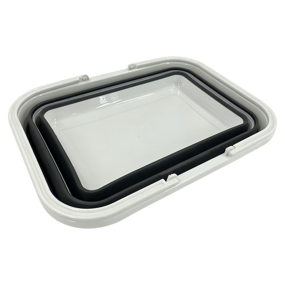 ViaMondo Mand met Hengsels Opvouwbaar Grijs/Wit 12L ViaMondo Mand met Hengsels Opvouwbaar Grijs/Wit 12L