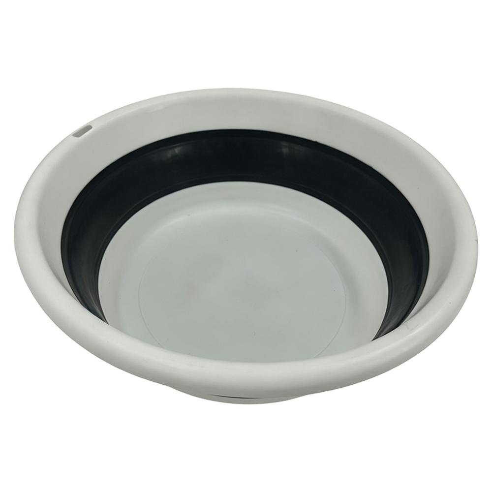 ViaMondo Mand Rond Opvouwbaar Grijs/Wit 4.5L ViaMondo Mand Rond Opvouwbaar Grijs/Wit 4.5L