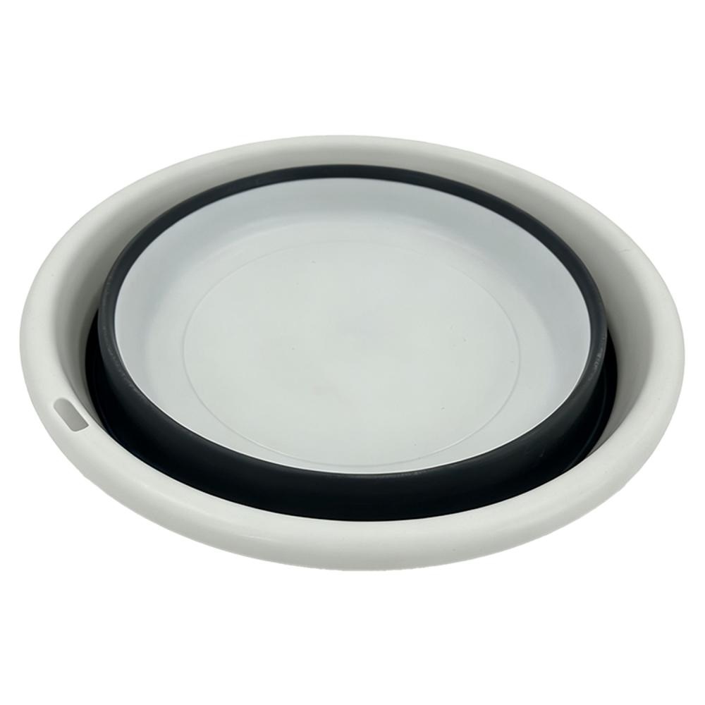ViaMondo Mand Rond Opvouwbaar Grijs/Wit 4.5L ViaMondo Mand Rond Opvouwbaar Grijs/Wit 4.5L