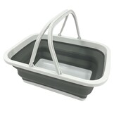 ViaMondo Mand met Hengsels Opvouwbaar Grijs/Wit 9.5L ViaMondo Mand met Hengsels Opvouwbaar Grijs/Wit 9.5L