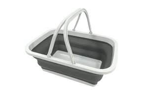 ViaMondo Mand met Hengsels Opvouwbaar Grijs/Wit 9.5L