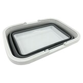 ViaMondo Mand met Hengsels Opvouwbaar Grijs/Wit 9.5L ViaMondo Mand met Hengsels Opvouwbaar Grijs/Wit 9.5L