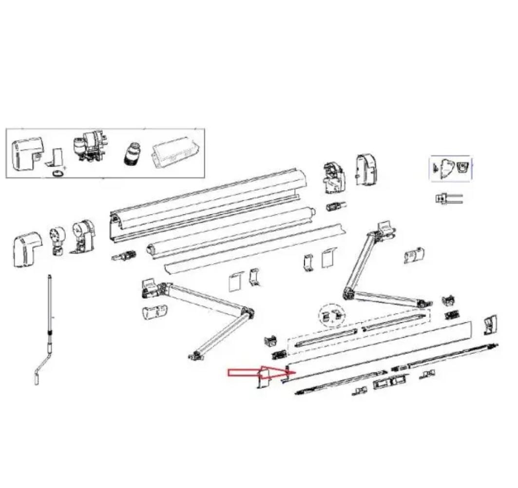 Thule Lead Rail 5200 3.75 Antraciet Thule Lead Rail 5200 3.75 Antraciet