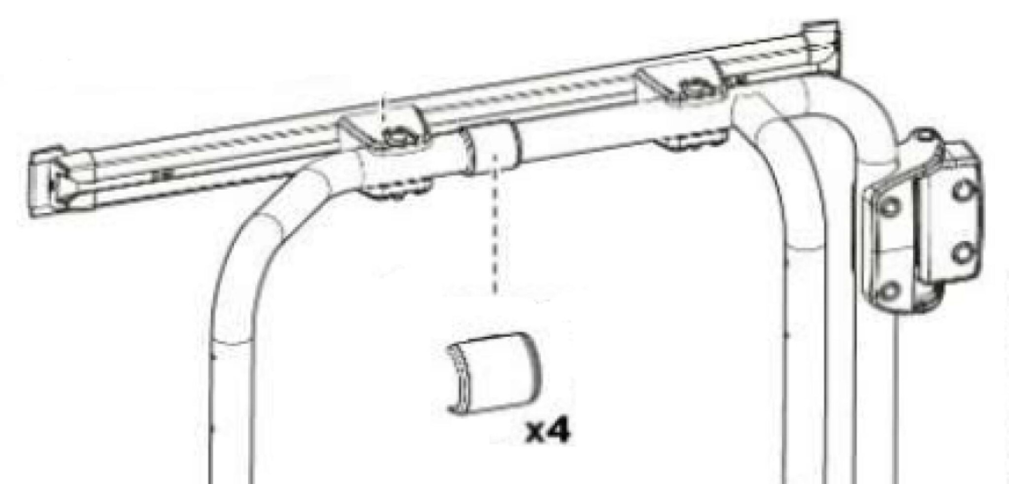 Thule VeloTrack Weld Clip 4st.