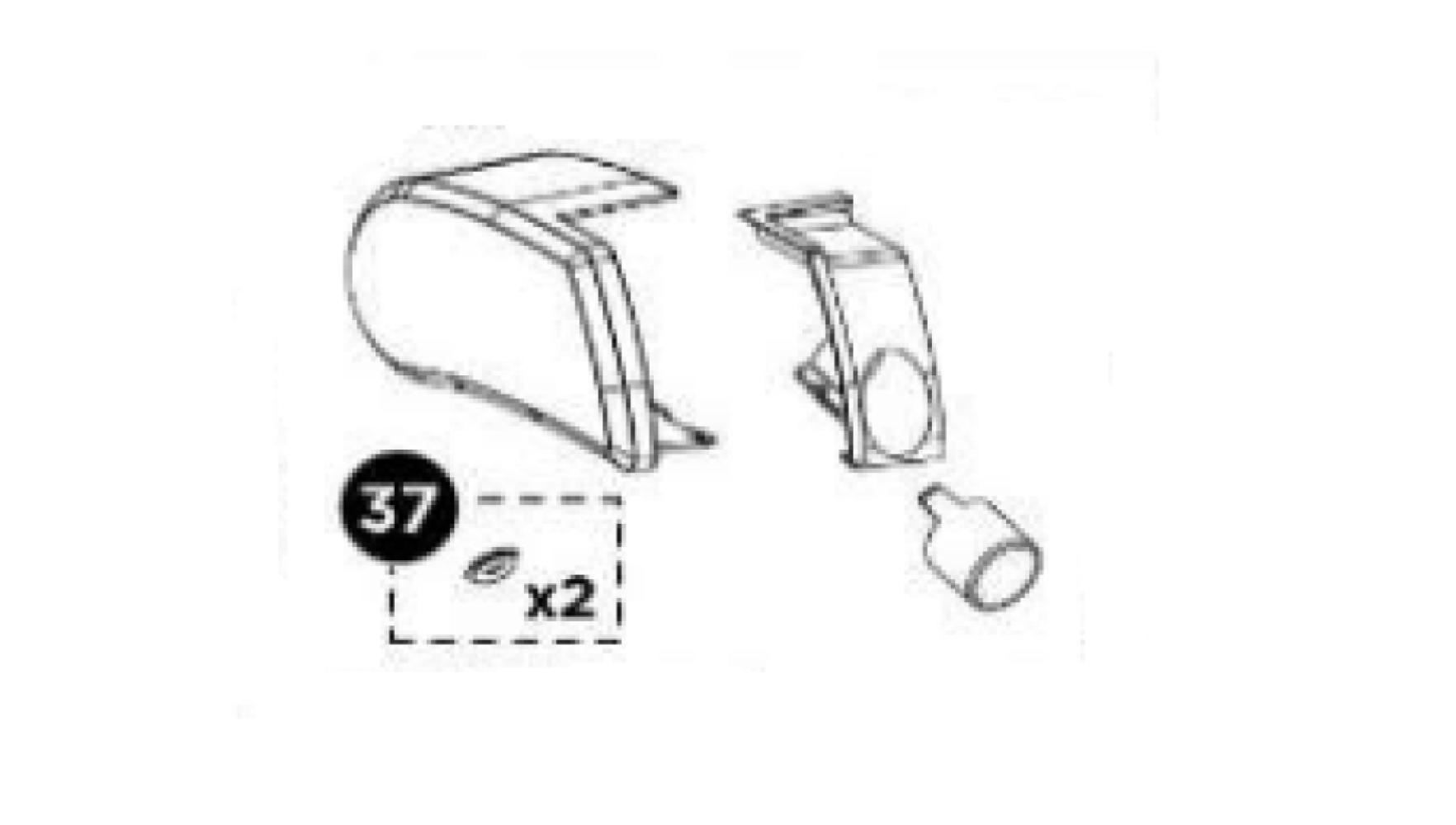 Thule 9200 Endcap Main Housing 230V LH EM Wit Thule 9200 Endcap Main Housing 230V LH EM Wit