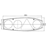 Hella Achterlicht Caraluna II Plus Rem/ Knipper/ Mist/ Achteruitrij/ Zijmarkering/ Driehoek Reflector Links Hella Achterlicht Caraluna II Plus Rem/ Knipper/ Mist/ Achteruitrij/ Zijmarkering/ Driehoek Reflector Links