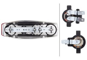 Hella Achterlicht Caraluna II Plus Rem/ Knipper/ Mist/ Achteruitrij/ Zijmarkering/ Driehoek Reflector Rechts
