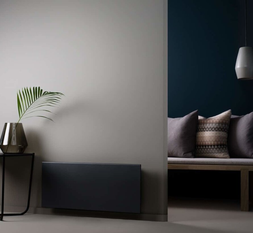 Adax Neo elektrische verwarming Wifi. Kleur Pearl black. Bediening middels telefoon of tablet