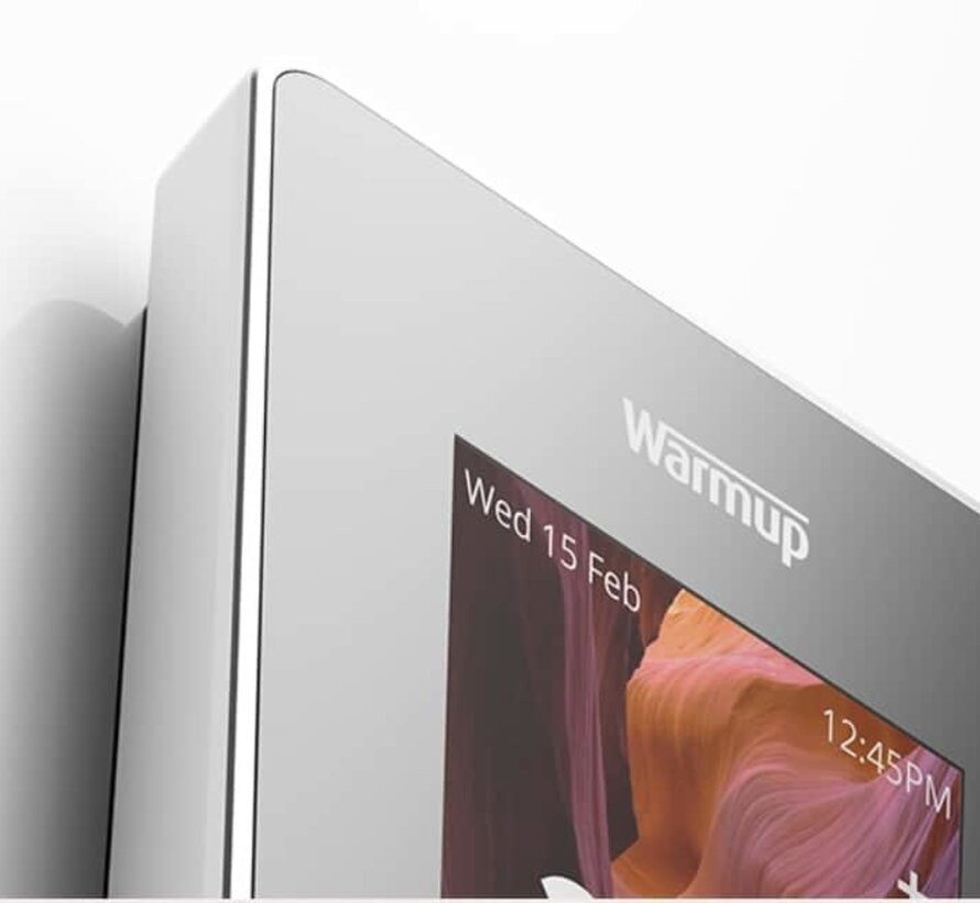 Thermostaat Wifi Warmup 6iE Cloud Wit - Mooi programmeerbare thermostaat met vloer en ruimte sensor.