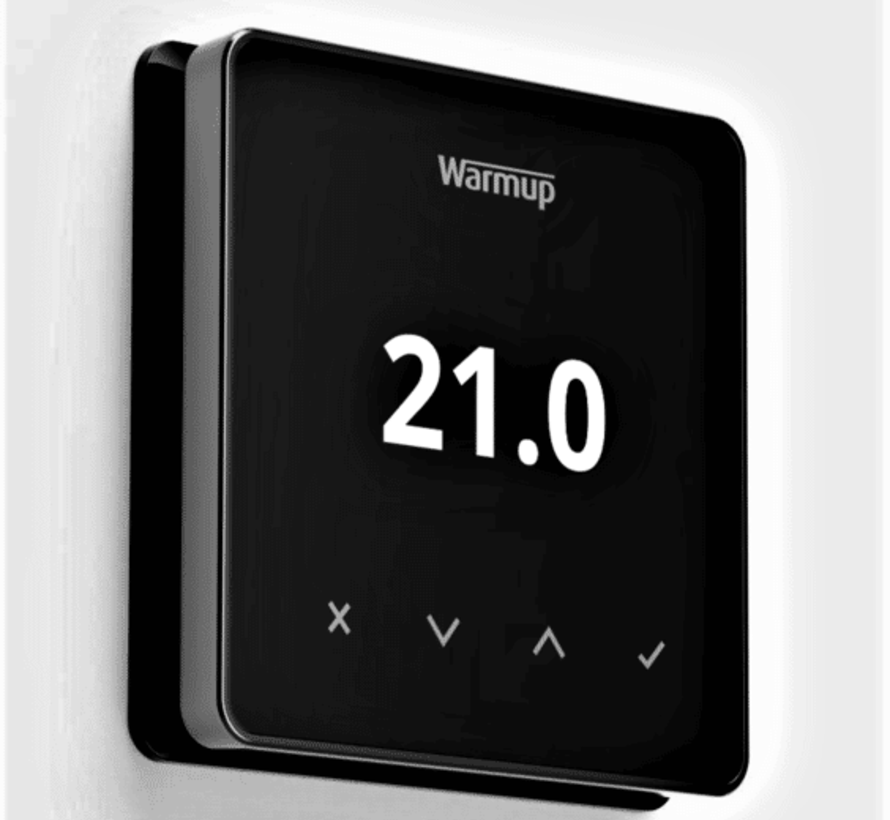 Warmup Thermostat Wifi Élément Noir- Contrôle intelligent pour la maison - Capteur de sol et d'espace.