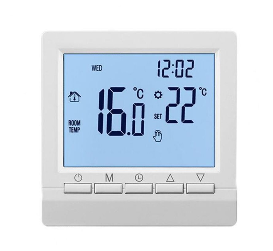 Thermostaat ME83PRO programmeerbaar voor cv, Opbouw, Witte Achtergrondverlichting