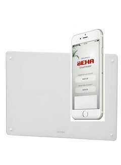 Beha Beha elektrische convector LVG serie wifi met luxe glazen frontplaat - hoogte 22cm