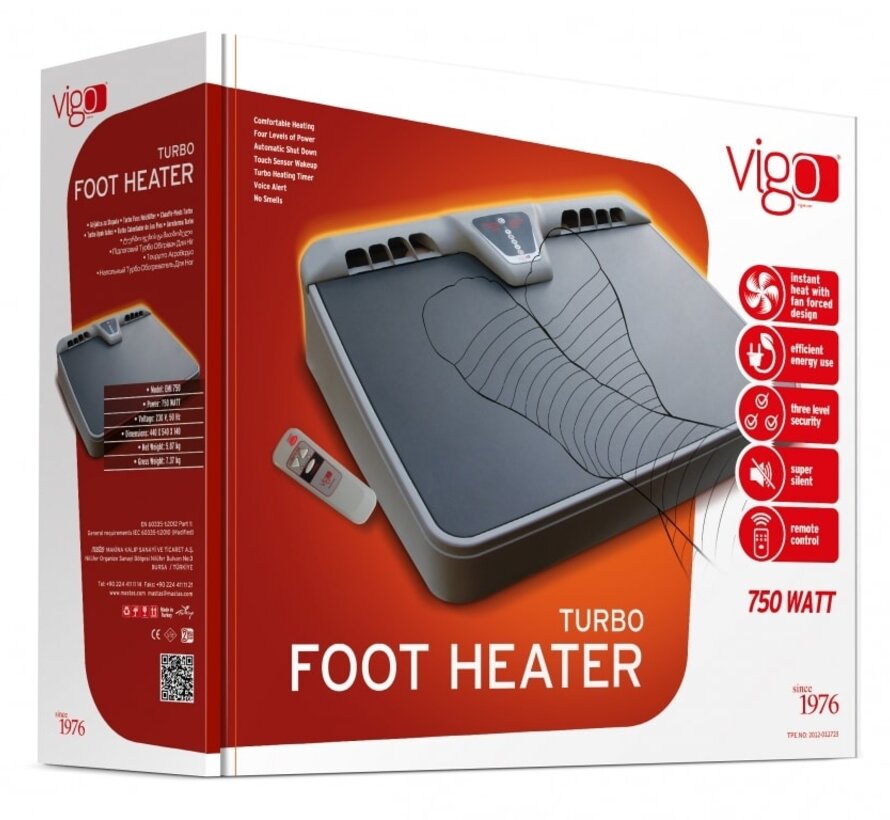 Verwarming voor voet en been - Warme lucht Ivigo EMI Turbo Heather - Inclusief afstandbediening