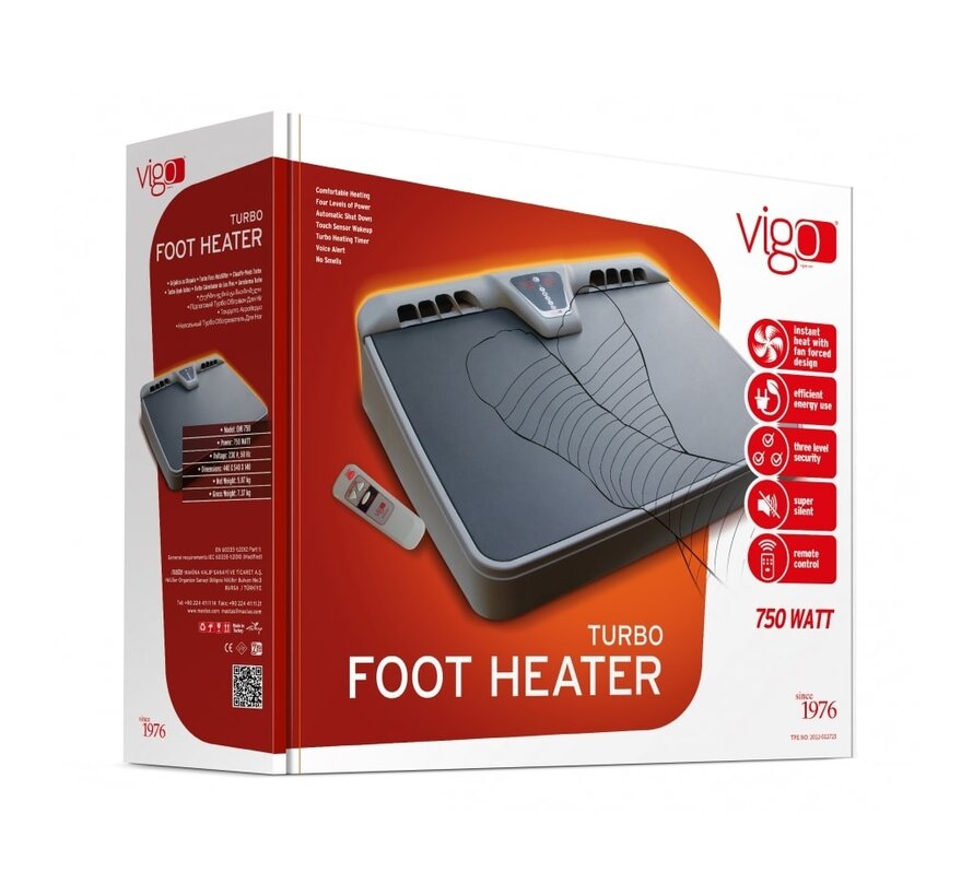 Verwarming voor voet en been - Warme lucht Ivigo EMI Turbo Heather - Inclusief afstandbediening
