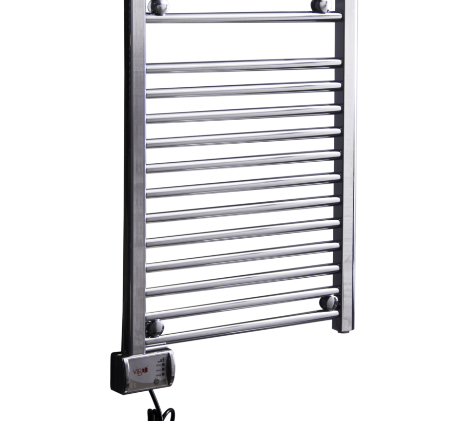 Ivigo radiateur à serviettes chrome 3 positions entièrement rempli avec thermostat - fabriqué en Europe