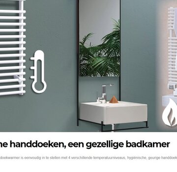 Ivigo Elektrische badkamerradiator professioneel wit