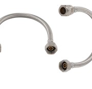RVS flexibele slang 1/2" binnendraad x 15 mm knel, lengte 35 cm KIWA