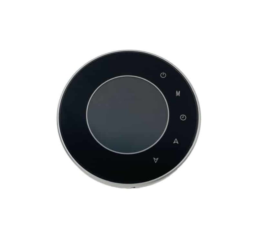 Optima thermostaat rond model - W Round Wifi - Zwart of Wit opbouw - Luxe design thermostaat