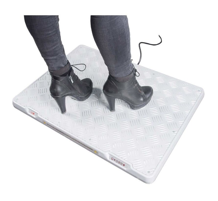 Verwarmde voetenplaat industrieel- Afstandsbediening bijgesloten- Beweging sensor voor besparing op het stroomgebruik- gefabriceerd in Europa