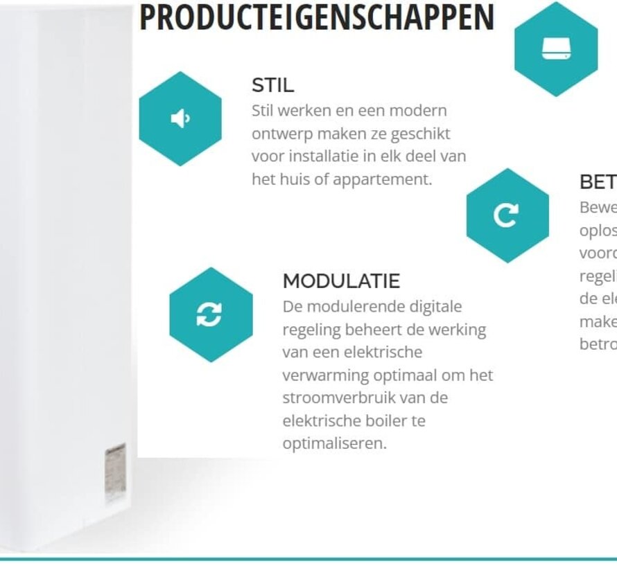 Centrometal Elektrische cv ketel E-Plus E - 6, 9, 12, 18, 24 kw