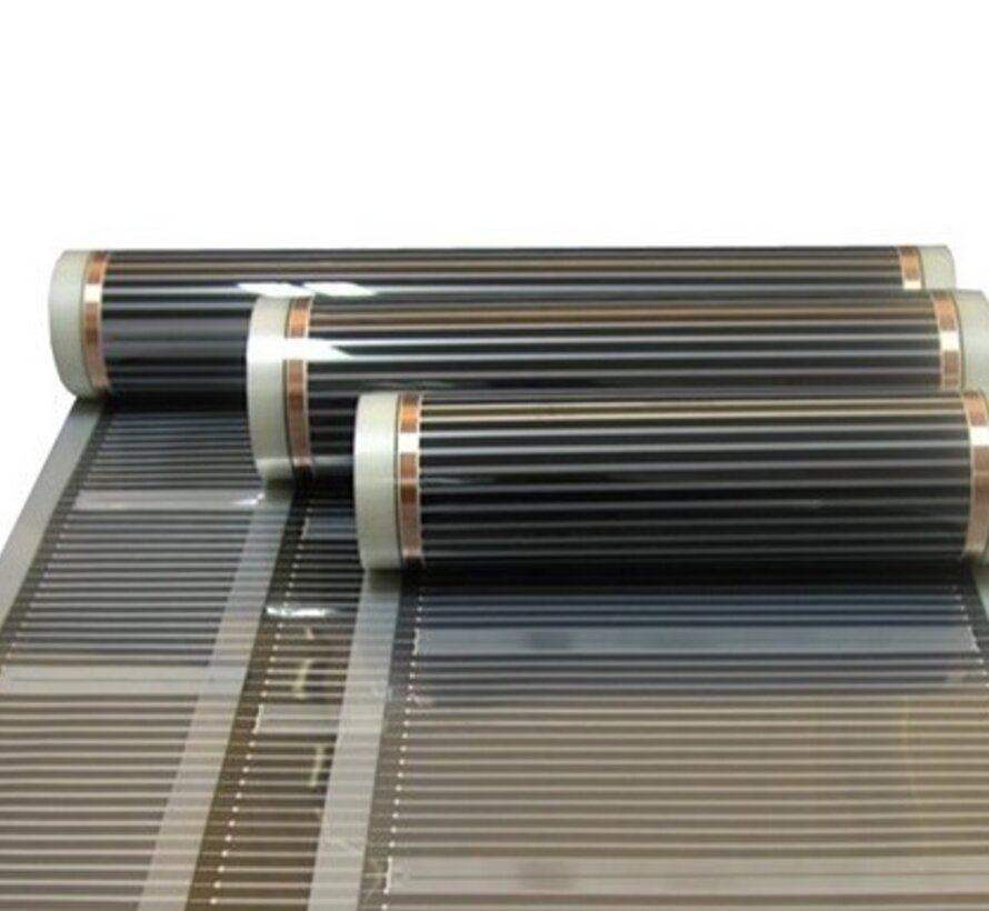 Elektrische vloerverwarming folie 75 cm breed -100 watt m² - Ultra dun vloerverwarming