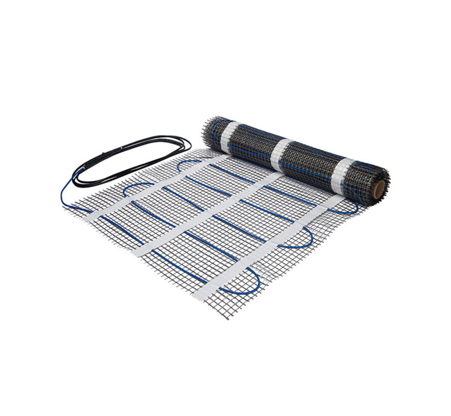 Vloerverwarmingsmat elektrisch geaard- 3 mm - 150 watt m² - Breedte 50 cm - Verlijmbaar of zand cement