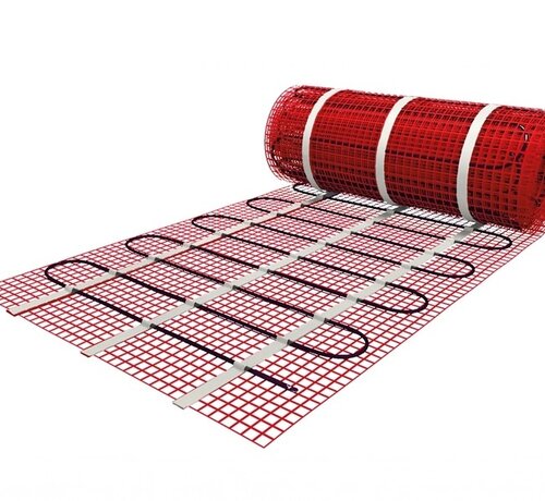 Tapis de chauffage au sol électrique - 3 mm - 100 watts/m² - Largeur 50 cm - Collable ou ciment sable.