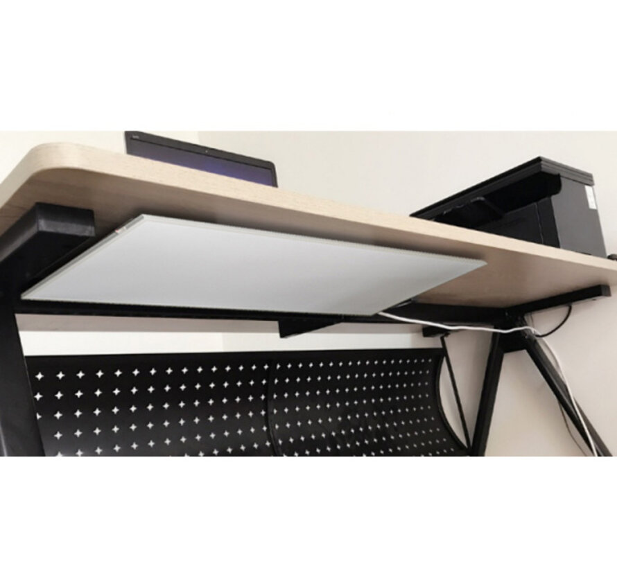 Buro verwarming voor onder de tafel of aan de wand - Infrarood verwarmingsplaat -  Eenvoudige montage - 320 x 620 x 15 mm regelbaar