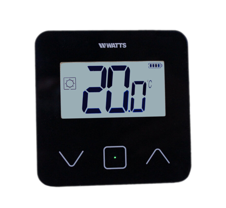Watts  opbouw thermostaat - BT-D03 RF - Draadloos Zwart of wit - 5 Functie mogelijkheden instelbaar - Compatible met 1.0 en 2.0