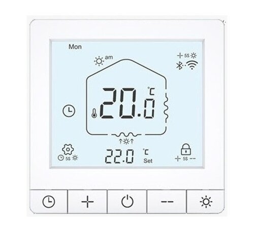 Smart inbouw thermostaat TH51 Wifi  - Mogelijkheid tot aansluiten vloersensor(niet meegeleverd)