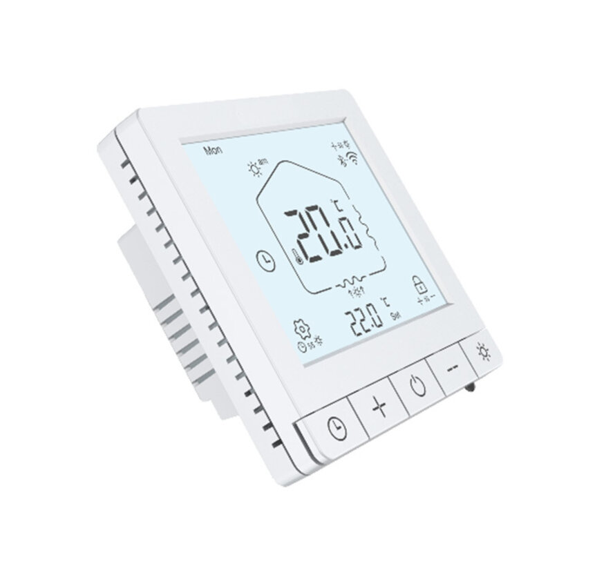 Smart inbouw thermostaat TH51 Wifi  - Mogelijkheid tot aansluiten vloersensor(niet meegeleverd)