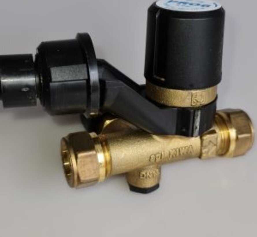 Duco inlaatcombinatie 6 bar - Geschikt voor elektrische boilers - Afsluitbaar met aansluiting druppelslang