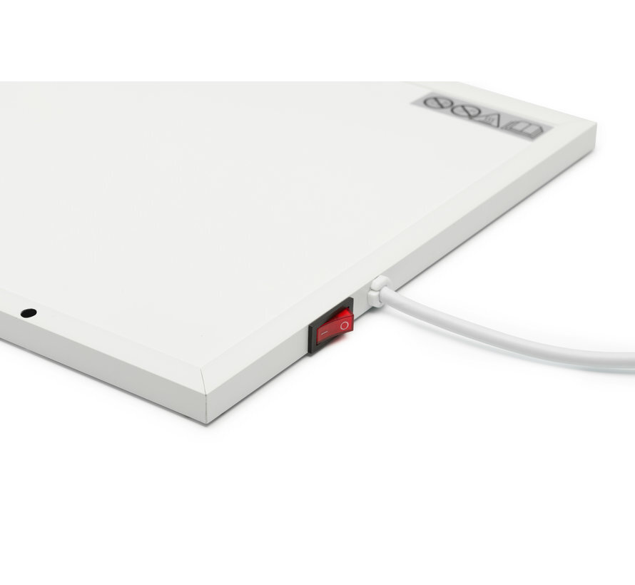 Infrarood paneel wand montage - Paneel maat, 500 x 900 x 20 mm met afstandbediening weekprogramma