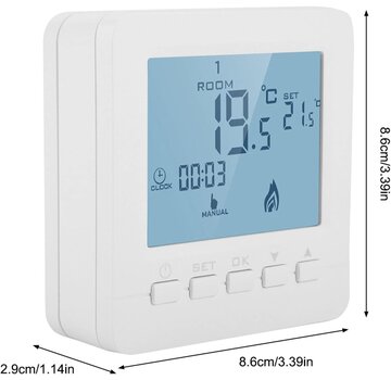 Digitale opbouw klokthermostaat - weekprogramma