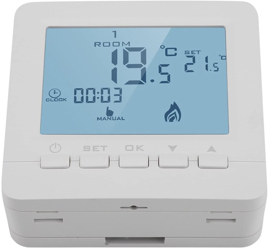 Digitale opbouw klokthermostaat - weekprogramma