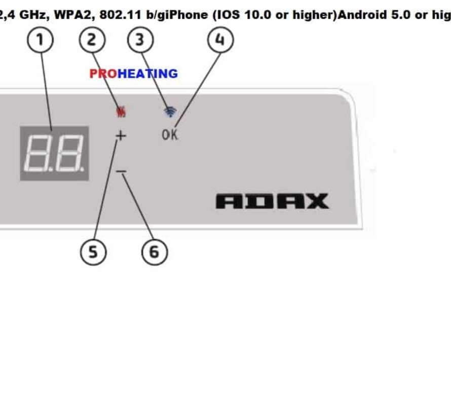 Adax Neo Wifi chauffage électrique - Smart 33 cm de hauteur - Incluant le support de montage mural
