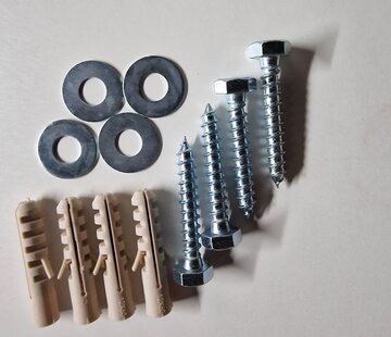 Schroef met plug en ring 2 set a 4 stuks