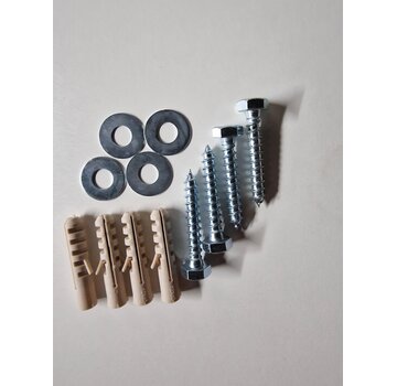 Schroef met plug en ring 2 set a 4 stuks