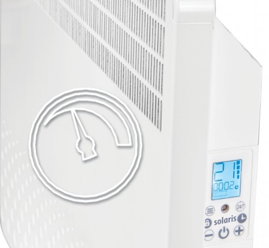 Solaris Professioneel elektrische verwarming 1000 / 2000 watt - Voetsteunen en wandbevestigingbeugel meegeleverd