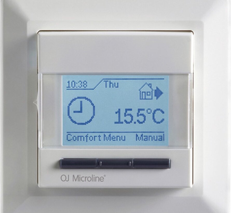 Thermostat encastré OJ Microline OCD4 - Inclusif capteur externe - Convient pour les systèmes de chauffage et de refroidissement